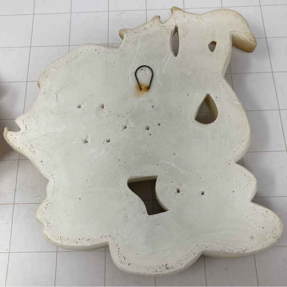 Incredible Swan Chalkware Set 1987 Miller Studio Cream / Gold / 2pcs Set - Picture 9 of 14